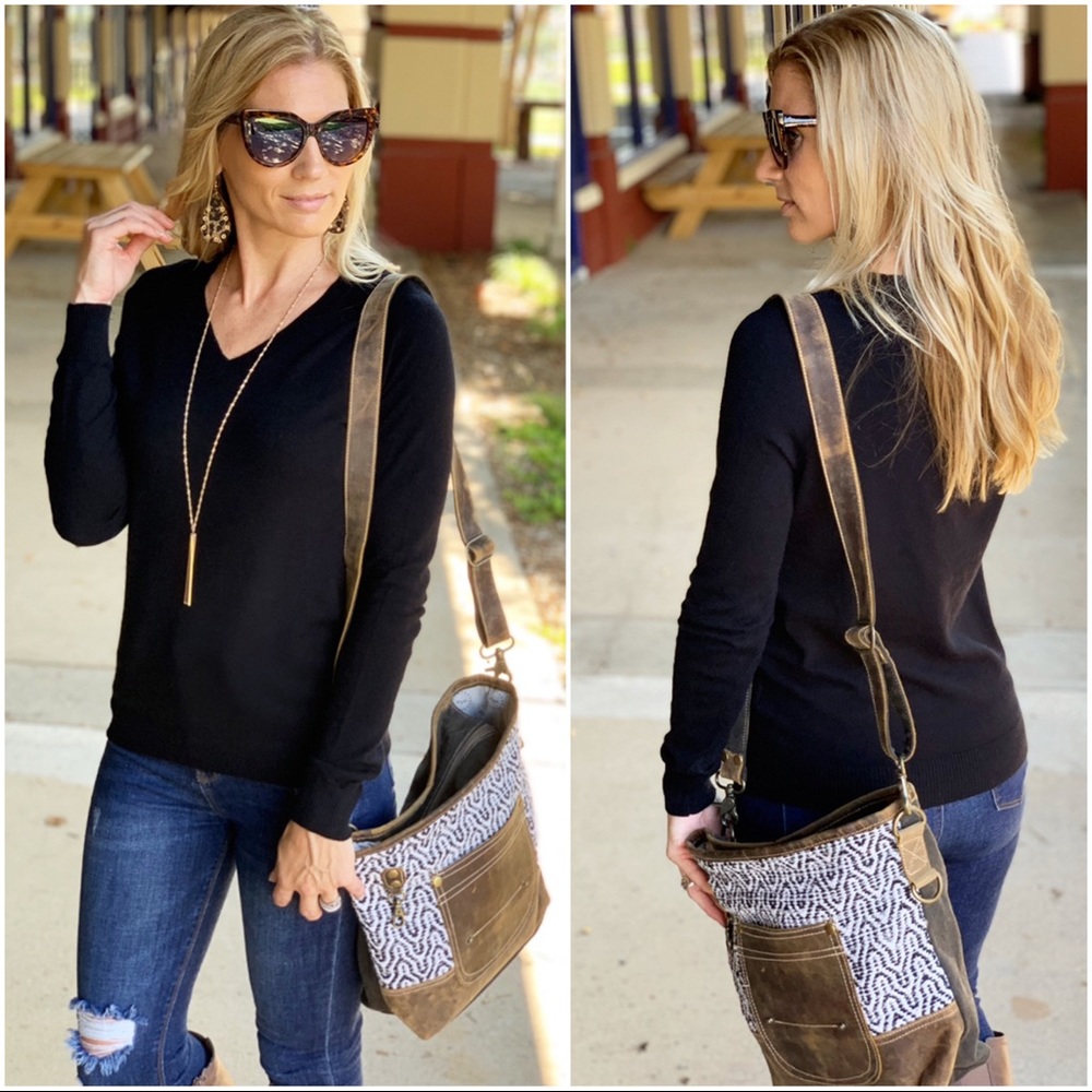 ✨LAST ONE✨Black V Neck Sweater - Picture 2 of 2